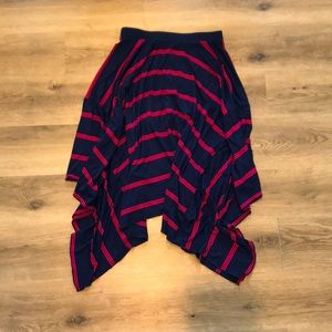 NORDSTROM HALOGEN handkerchief lay jersey skirt